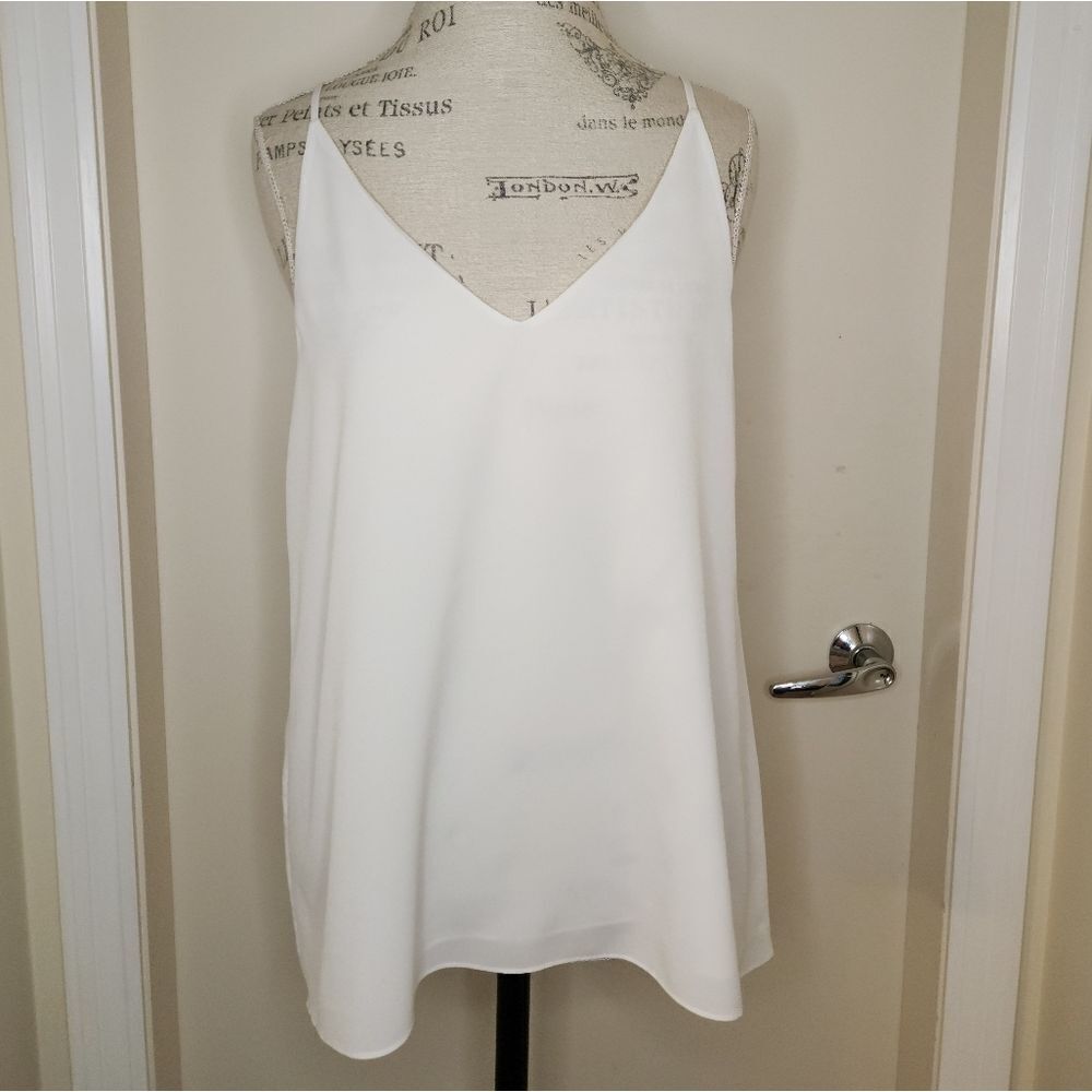 White Sleeveless Camisole Blouse